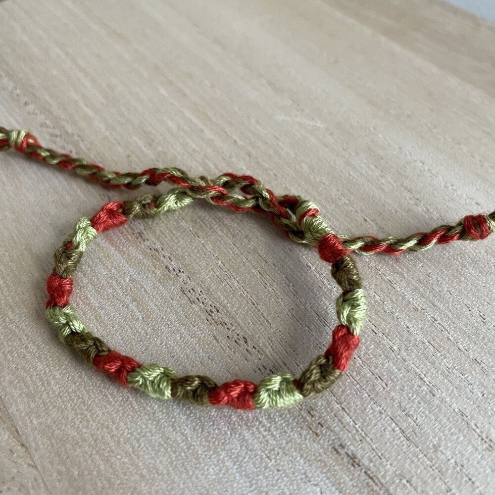 Maura Bracelet, anklet, trendy, comfortable, tie, embroidery thread, woven, gift
